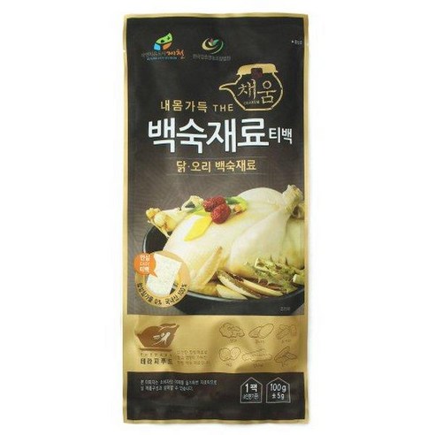 내몸가득 The 채움 삼계탕재료 백숙재료 국산 100% 티백 100g, 20개