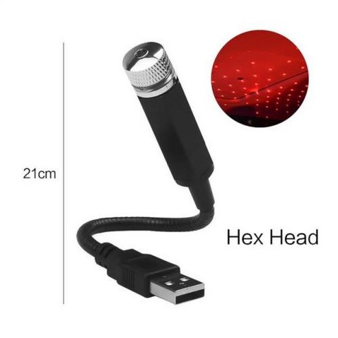플라네타륨 천체투영기 가정용 플라네타리움 미니 LED 자동차 지붕 별 야간 조명 프로젝터 분위기 갤럭시 램프 USB 장식 조정 가능 방 천장, Red, 4.A04 - Usb plug