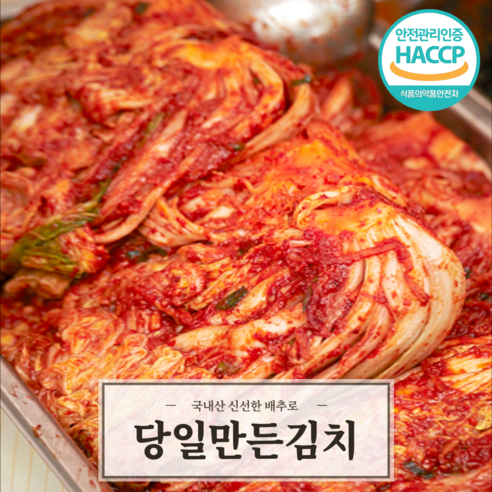 맛깔스런 배추 포기 김치 국산 국내산 만든 생김치 해썹 HACCP 인증 시원한 맛 배추 김치 2kg 5kg 10kg, 1개