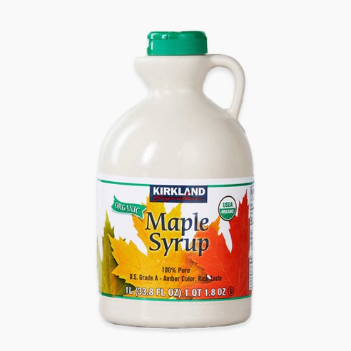 [코스트코]커클랜드 유기농 단풍시럽 1L (메이플시럽 녹색뚜껑), 1kg, 1개