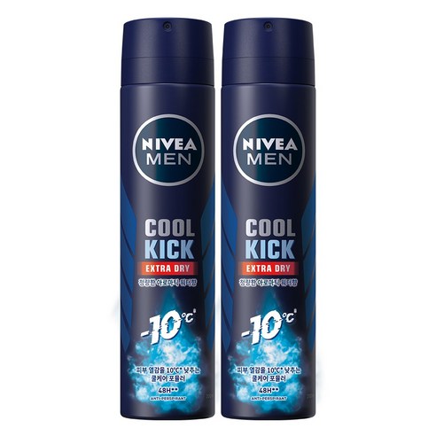 니베아 맨 쿨킥 스프레이 데오드란트, 200ml, 2개