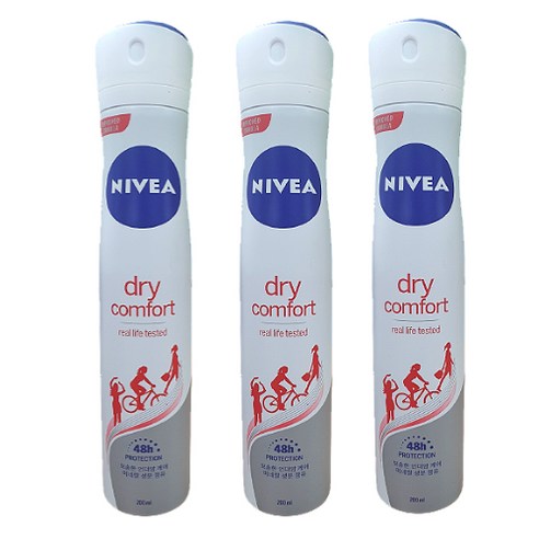 니베아 데오드란트 스프레이 드라이 콤포트 200ml, 3개