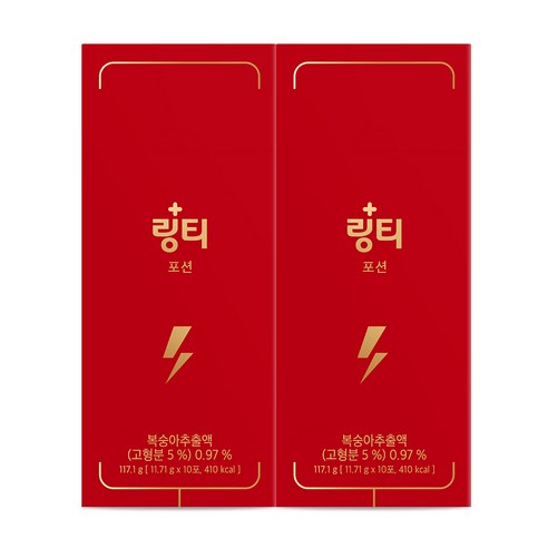 [본사직영] 링티 포션1.0 복숭아맛, 2박스, 10회분