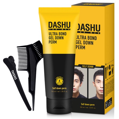 다슈 포 맨 울트라 본드 젤 다운펌 100ml + 브러쉬콤브 + 집게 + 장갑 + 펌지, 1개