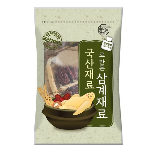 국산재료로 만든 삼계 재료, 3개, 100g