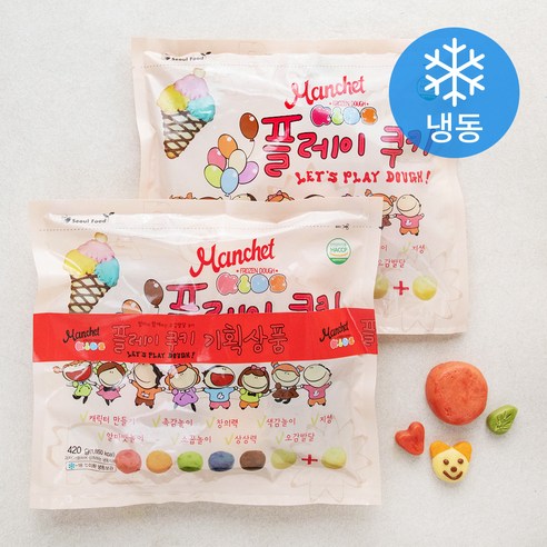맨치트 플레이 쿠키 (냉동), 420g, 2개