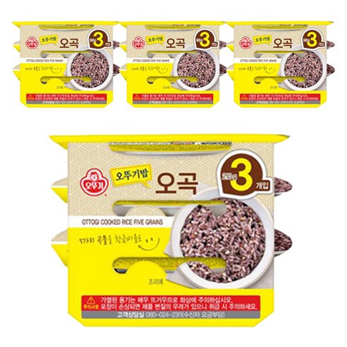 오뚜기 오뚜기밥 오곡 건강식 간편식 다이어트 혈당조절 210G 1개, 20개