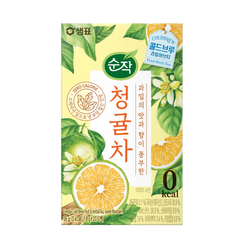 순작 콜드브루 아이스티 청귤차 티백, 1.8g, 40개입, 30개