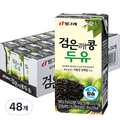 빙그레 맛있는 콩두유 200ml, 144개