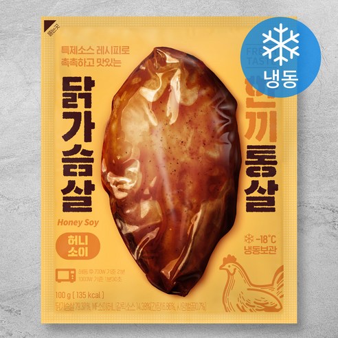 한끼통살 통살 닭가슴살 허니소이 (냉동), 100g, 10개