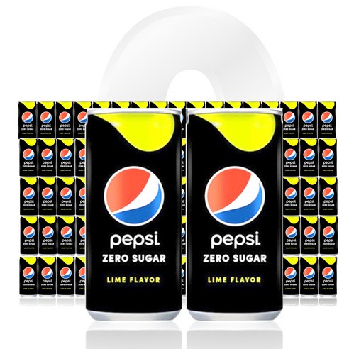 펩시 제로 슈거 무라벨 콜라 라임향, 210ml, 60개
