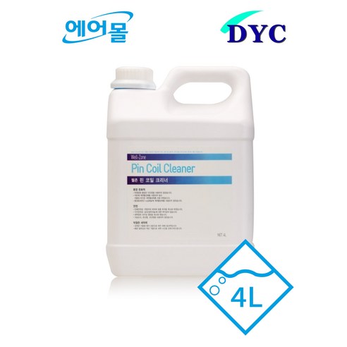 에어컨청소약품 웰존핀코일크리너 세척제 4리터, 1개