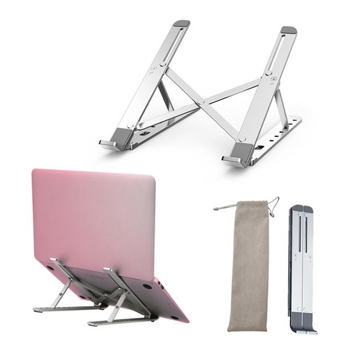 노트북 거치대 스탠드 각도 조절 맥북 받침대 접이식 휴대용 스탠드 LAPTOP STAND, 1개