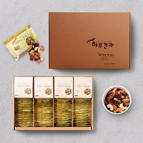 [넛츠앤팜스] 위클리스 하루견과 선물세트(26g x 20개입) x 2세트, 2개