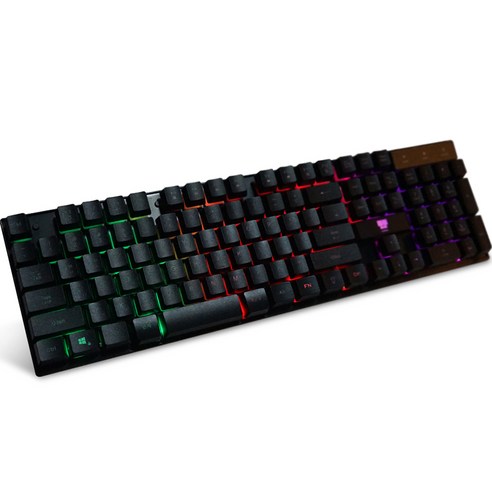 나비 화이트 레인보우 RGB 유선 일반형 키보드, NV143-RKB10U