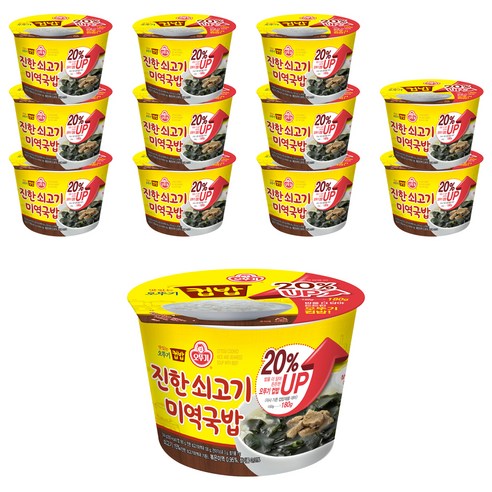 오뚜기 컵밥 진한 쇠고기미역국밥, 314g, 2개