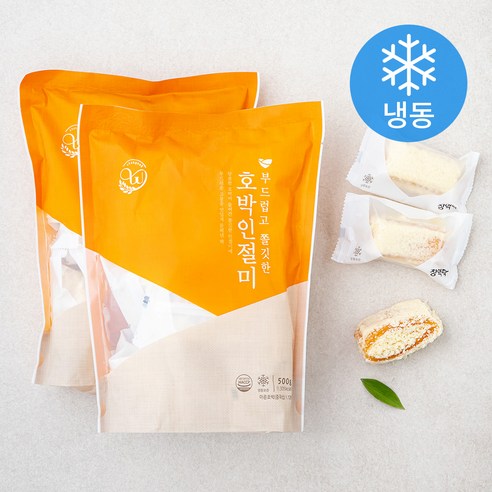 창억떡 부드럽고 쫄깃한 호박인절미 (냉동), 1개, 500g