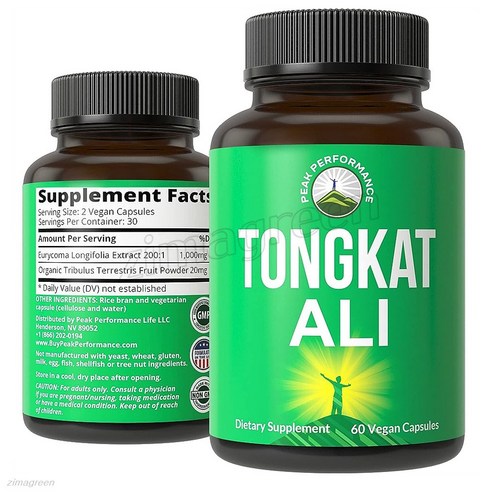 피크 포퍼먼스 Tongkat Ali 통캇알리 Longjack 롱잭 Tribulus 트리뷸러스 60캡슐, 60개, 1개