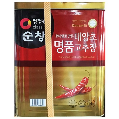 청정원 순창 태양초 명품 고추장 14kg 대용량 식자재 업소용 고추장 찌개 국 탕 무침소스, 1개