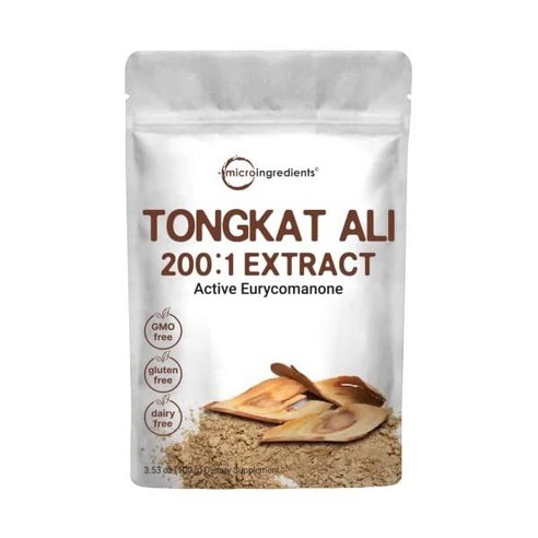 마이크로 인그리디언츠 Tongkat Ali 통캇알리 Longjack 롱잭 파우더 100g 분말, 1개