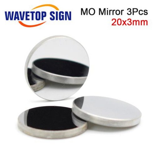 WaveTopSign 레이저 조각 기계용 초점 렌즈 직경 12mm 18mm 초점 거리 508mm MO 미러 20x3mm 3 개 3020 K40 Co2, 17) Mo 20x3mm 3Pcs  Focus Lens
