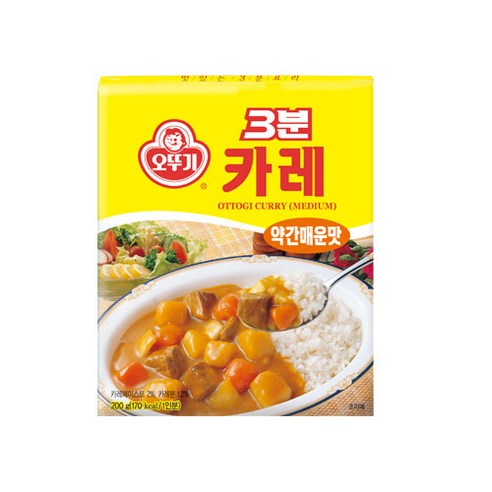오뚜기 3분 카레 약간매운맛, 200g, 24개
