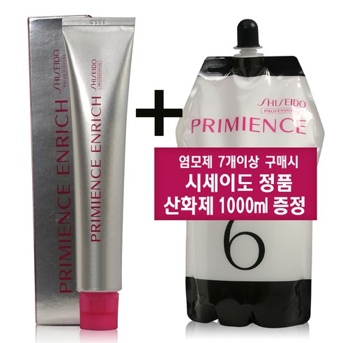 시세이도 프리미언스 엔리치 컬러(새치머리용)+염모제 7개이상 구입부터 시세이도 정품 산화제 1000ml 증정+무료배송+(시술도구 3종), 1개, WB6