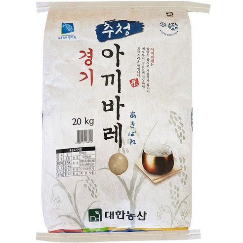대한농산 경기 추청 아끼바레 백미, 10kg(상등급), 1개