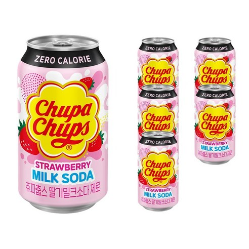 츄파춥스 딸기 밀크소다 제로, 24개, 350ml
