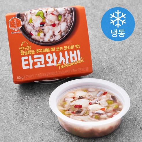 고래미 설래담 타코와사비 (냉동), 2개, 80g