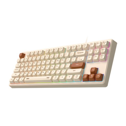 앱코 저소음 텐키리스 멤브레인 87키 키보드, 블랙, MK87(저소음 87키)
