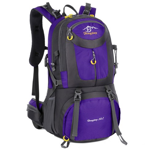 대성 대용량 등산가방 여행용배낭40-60L, 퍼플, 50L