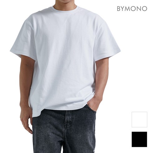 바이모노 남자 빅사이즈 큰옷 남성 쇼핑몰 탄탄 솔리드 반팔티 4XL 5XL 6XL 사이즈