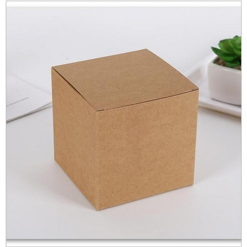 5pcs 멀티 크기 갈색 흰색 크래프트 종이 상자 작은 선물 포장 상자 판지 종이서랍장, 하얀, 8x8x9cm