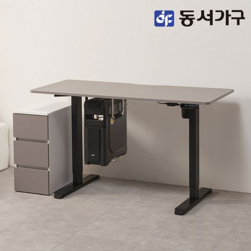 동서가구 소이 전동책상 1400 모션데스크 풀세트 YUR126, 올그레이