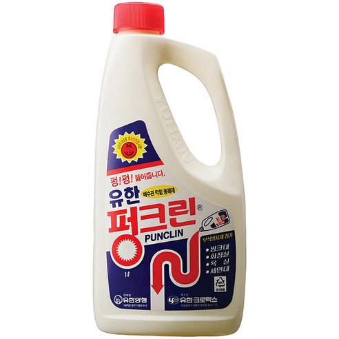 유한락스 펑크린 배수구세정제, 1L, 2개