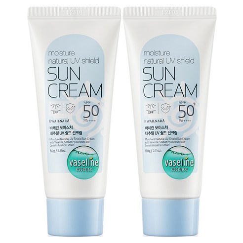 바세린 모이스처 UV 쉴드 선크림 SPF50+ PA++++, 4개, 60g