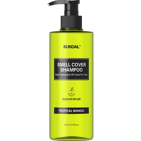쿤달 올데이 스멜커버 청소년 샴푸 트로피컬망고, 1000ml, 3개