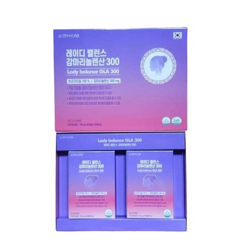 lady balance gla 300_ 레이디 밸런스 감마리놀렌산 300 [보라지오일100% 감마리놀렌산] 750mg (+사은품), 120정, 1개