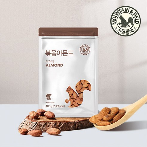 [산과들에] 23년산 햇 당일볶음아몬드 500g 2봉, 1개