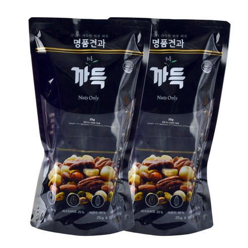 까득 하루견과 넛츠온리 25g*10입*4팩, 25g, 40개