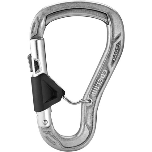 EDELRID HMS 방탄 잠금 카라비너 - 비아노다이징 스크류게이트 FG 에코, Triple Lock