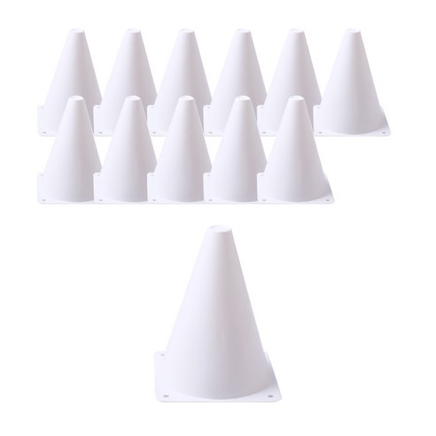 스투피드 반환점 소 (18cm 칼라콘) 12개입, 1세트, 화이트