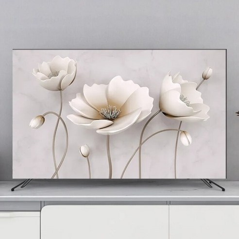 tv 가리개 텔레비전 모니터 LCD 화면 커버 덮개TV 덮개 보호 먼지 가구 걸기 LCD 텔레비젼 피복 55 65 인치, 10 10_09 70inch 161x96cm