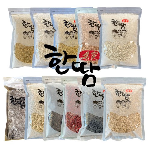 한땀 국산잡곡 1kg 11종(선택) 사은품제공 차조 찰기장 찰보리 흑미 찰수수 찹쌀 현미 현미찹쌀 팥 서리태 귀리 친환경우렁이농법(, 1개, 우렁이현미찹쌀