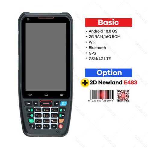 북스캔 북스캐너 휴대용 데이터 터미널 PDA 하니웰 바코드 4G 와이파이 블루투스 1D 2D 안드로이드 10, 4.1D Howneywell 4313 - EU