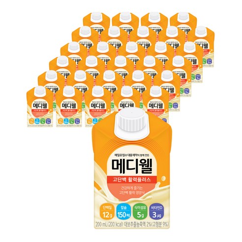 메디웰 고단백활력플러스 2박스 200ml x 60팩 환자식 식사대용, 60개