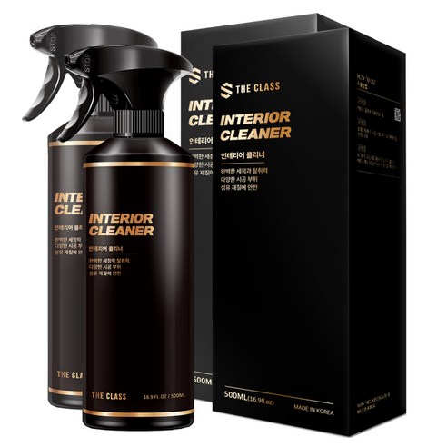 더클래스 인테리어 클리너 차량 실내 세정제, 500ml, 1개