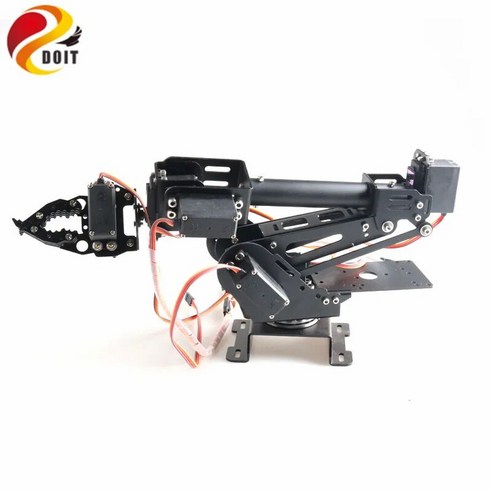 아두이노 로봇팔 6축 다관절 로봇 만들기 DOIT 7 DoF 알루미늄 합금 금속 팔/손 조작기 ABB Arm Model Claw for Arduino WiFi Kit, [01] Only wifi control