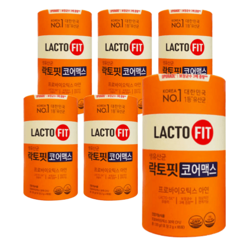 종근당 락토핏 생유산균 코어 코어맥스 프로바이오틱스 아연 LACTO FIT 유산균 랏토핏 락토픽 라토핏 라토픽 라토피 장운동 배변활동 홈쇼핑 방송 건강 식품 정품, 120g, 1개